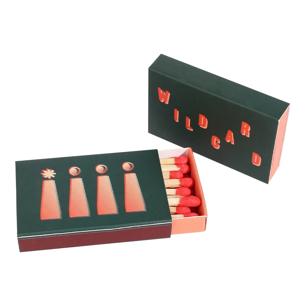 Candle Matchsticks Packaging Match Heads Color Design Custom Paper Printing Matchbox