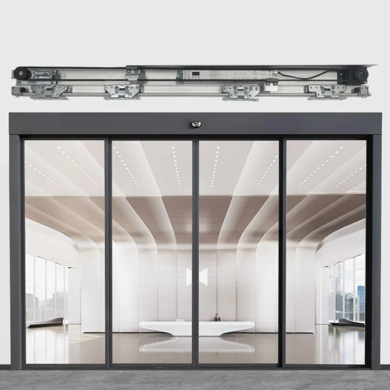 Easy to install 150kg heavy duty door use connecting sensing probe sliver automatic sliding doors opener operator