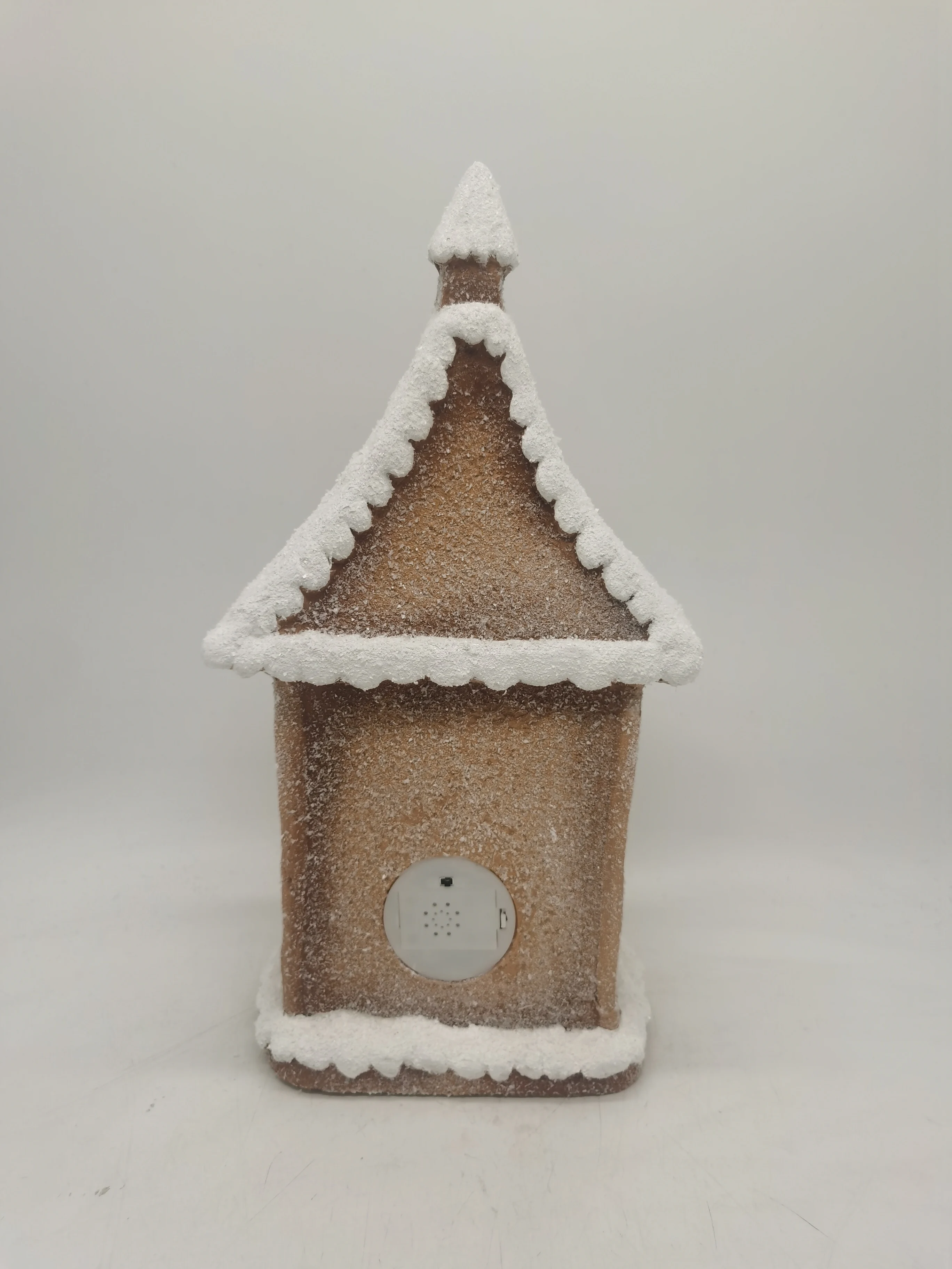 MGO Polystone Polyresin Resin Gingerbread Christmas Xmas House Deco with LED 3*AAA Battery Needed