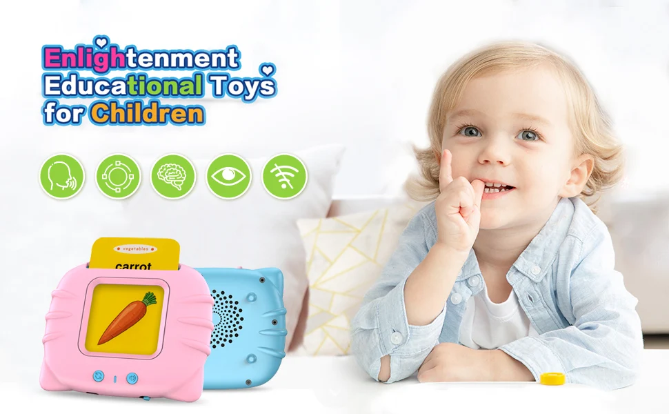 Chinese Portuguese Kids Learning Machine Educational Toys Flash Cards /cognitive Card Vocabulary