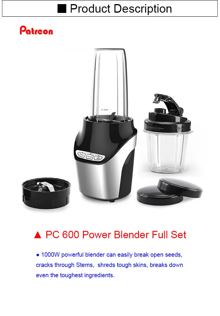 High speed 1000w powerful copper motor electric grinder mixer kitchen food processor professional electric juice blender kit