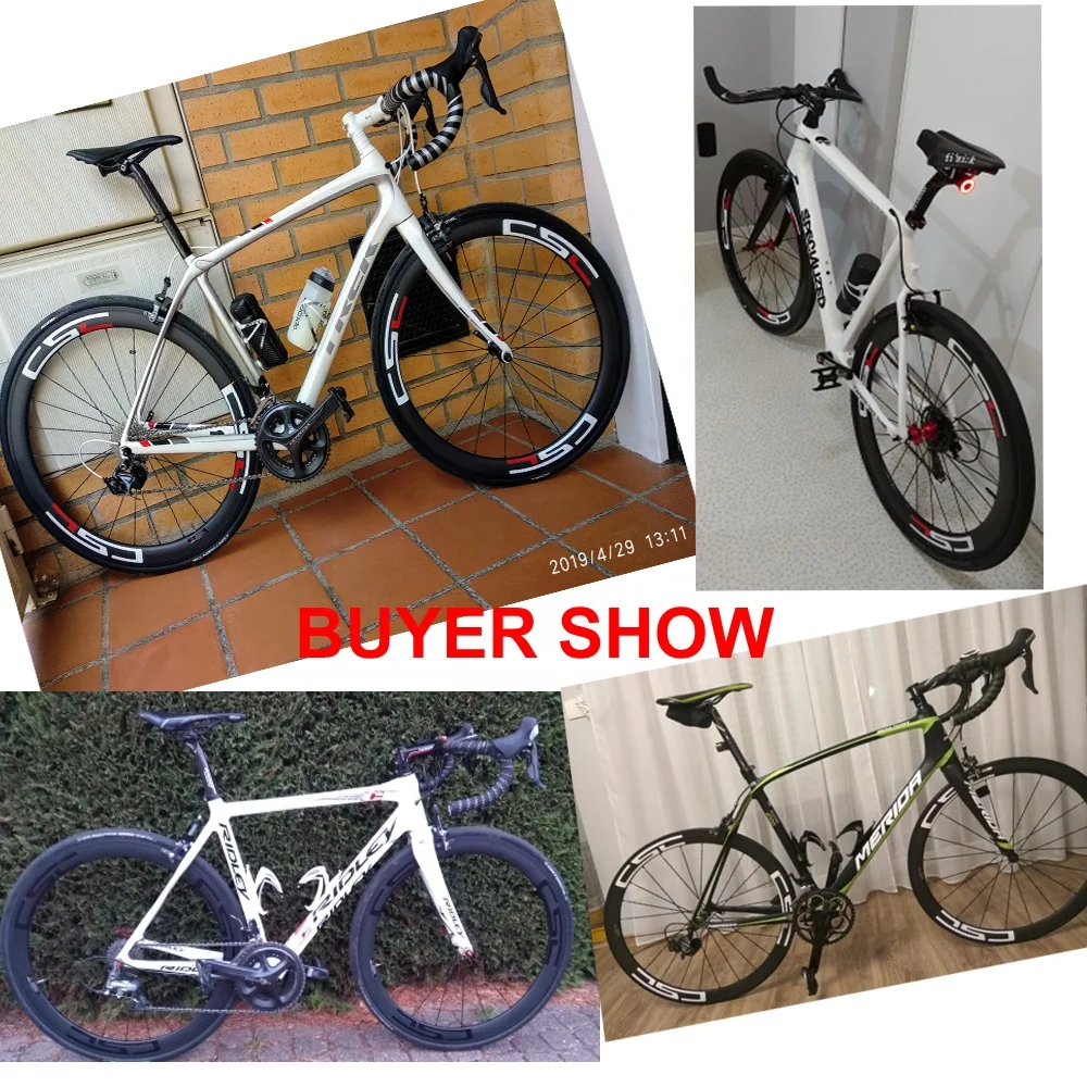 CSC 700C Road Bike Carbon Wheels Tubular 38mm depth 25mm width with Novatec A271SB F372SB hub Bicycle Wheel