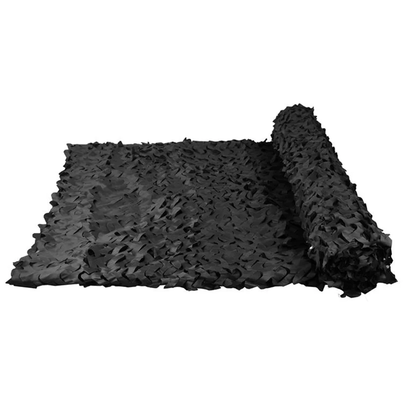 Black Camouflage Net Canvas Fabric Without Mesh 3M Wide Forest Hut Covered Netting Tourist Awning Pergolas for Outdoor