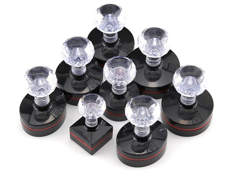 HY Pre Inked Stamp Handle Photosensitive Stamp Crystal Holder Identity Guard Office  Flash Stamp With 7mm Double Foam Ink Pad