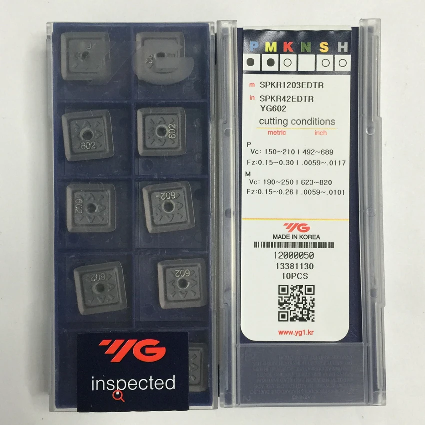 YG-1 SDKN1203AETN SDKN1504AETN SPKN1203EDTR SPKN1504EDTR SPKR1203EDTR YG602 Milling Carbide Insert SPKN SDKN Inserts