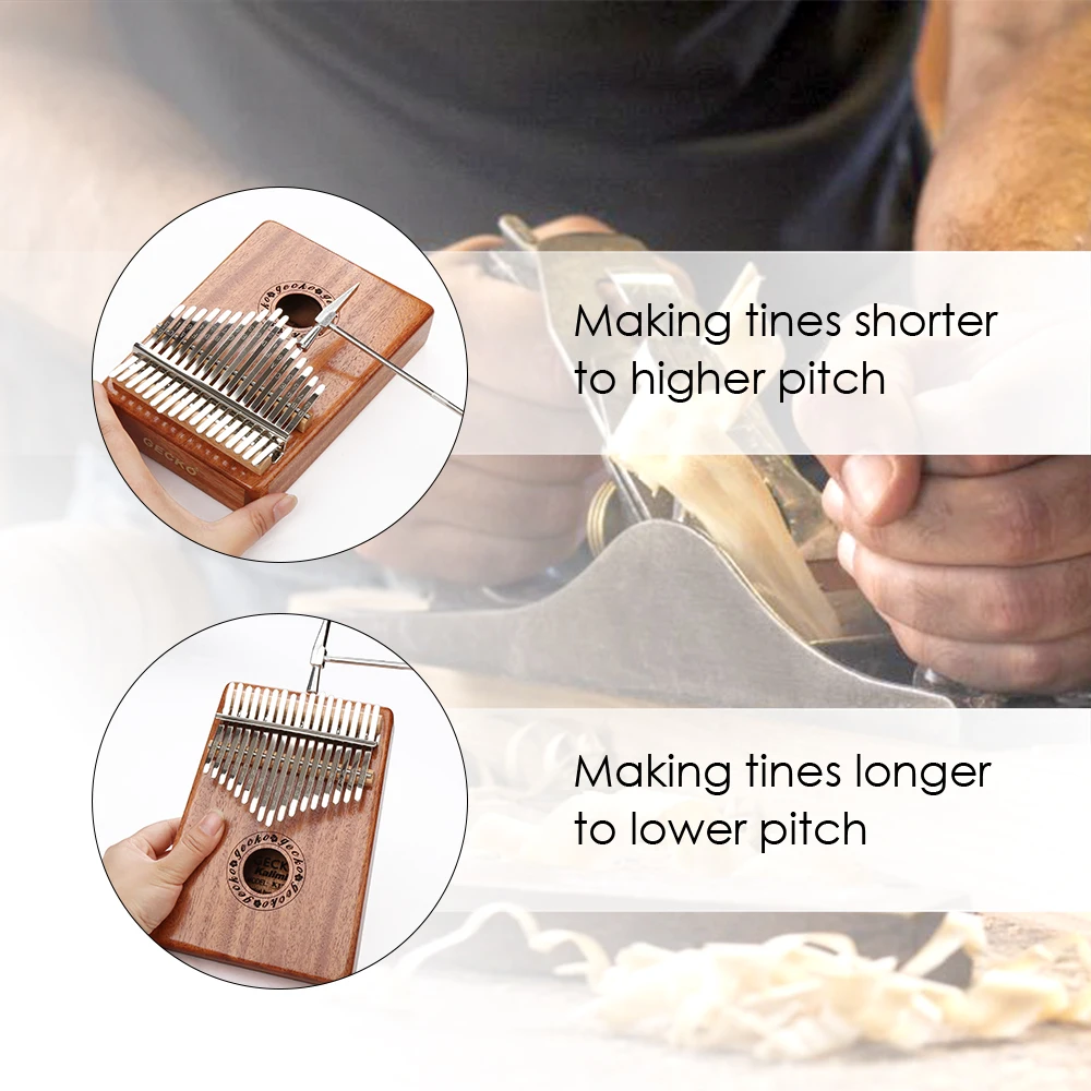Best Selling Gecko 17 Key Kalimba Support Customizable Professional Musical Instrument Mini Wooden Thumb Piano Kalimba