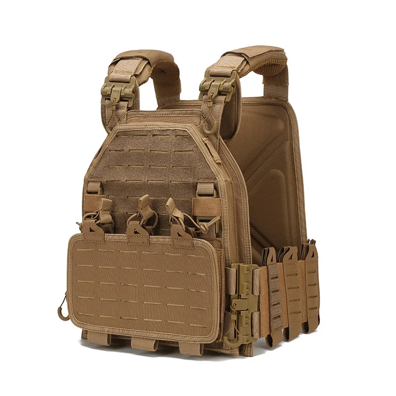 Outdoor 1000D Nylon Laser Cut MOLLE System Quick Release Tactical Vest Loadweight Plate Carrier