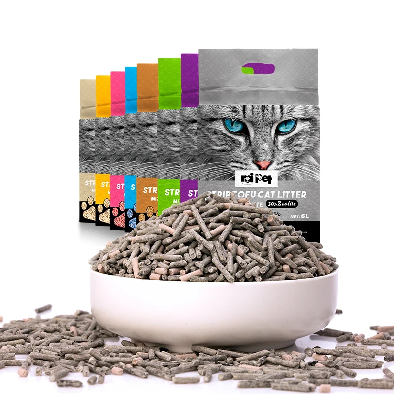 New Type Zeolite Mixed Cat Litter OEM/ODM Tofu Cat Litter Factory Activated Carbon Clumping Clean Bulk Cat Litter