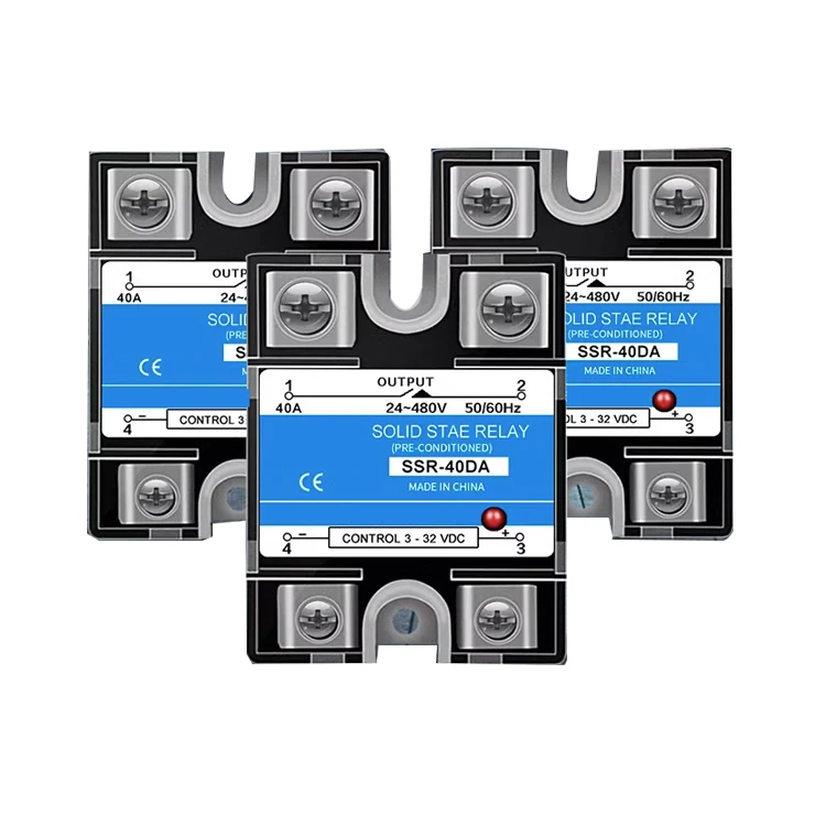 industrial 12v 24v 220v 10a 40DA 25DA 60a 100a dc-dc Single phase SSR solid state relay