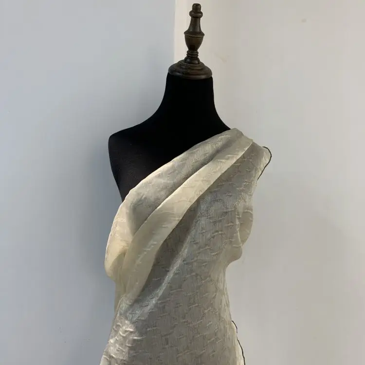 Creamy Woven Loose Wholesale Fancy Nylon Fashion Fabric For Women