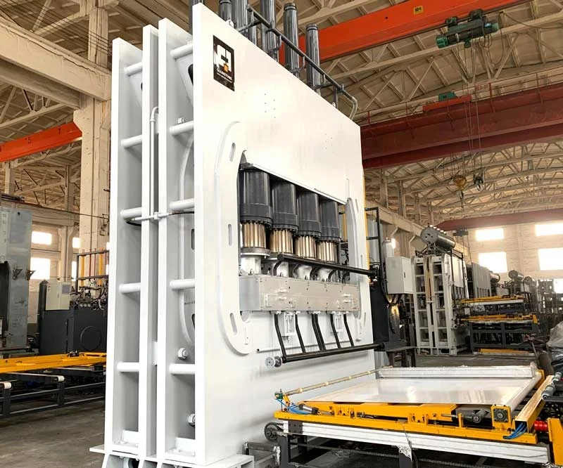 Wood panel laminating hot press machine/ chipboard laminate hot press machine