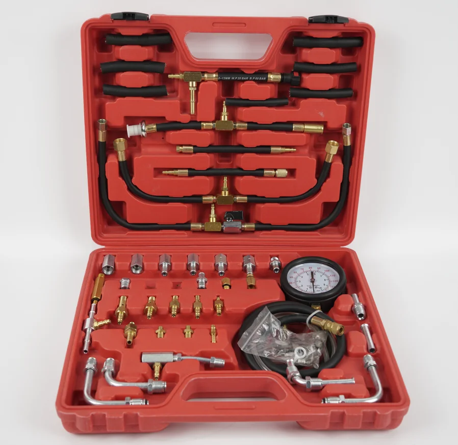 50 PCs ENGINE OIL PRESSURE TESTER Dual Scale Gauge 0-140psi