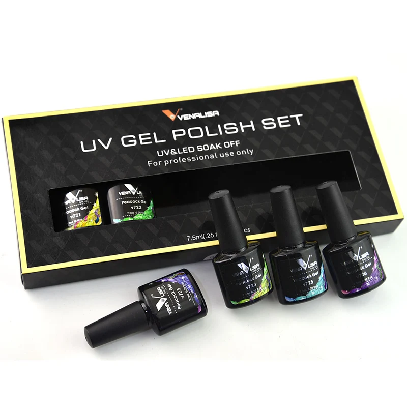 Venalisa nail art 6 color aluminum foil sequin sparkling luminescence pigment nail platinum diamond glitter peacock gelpolish