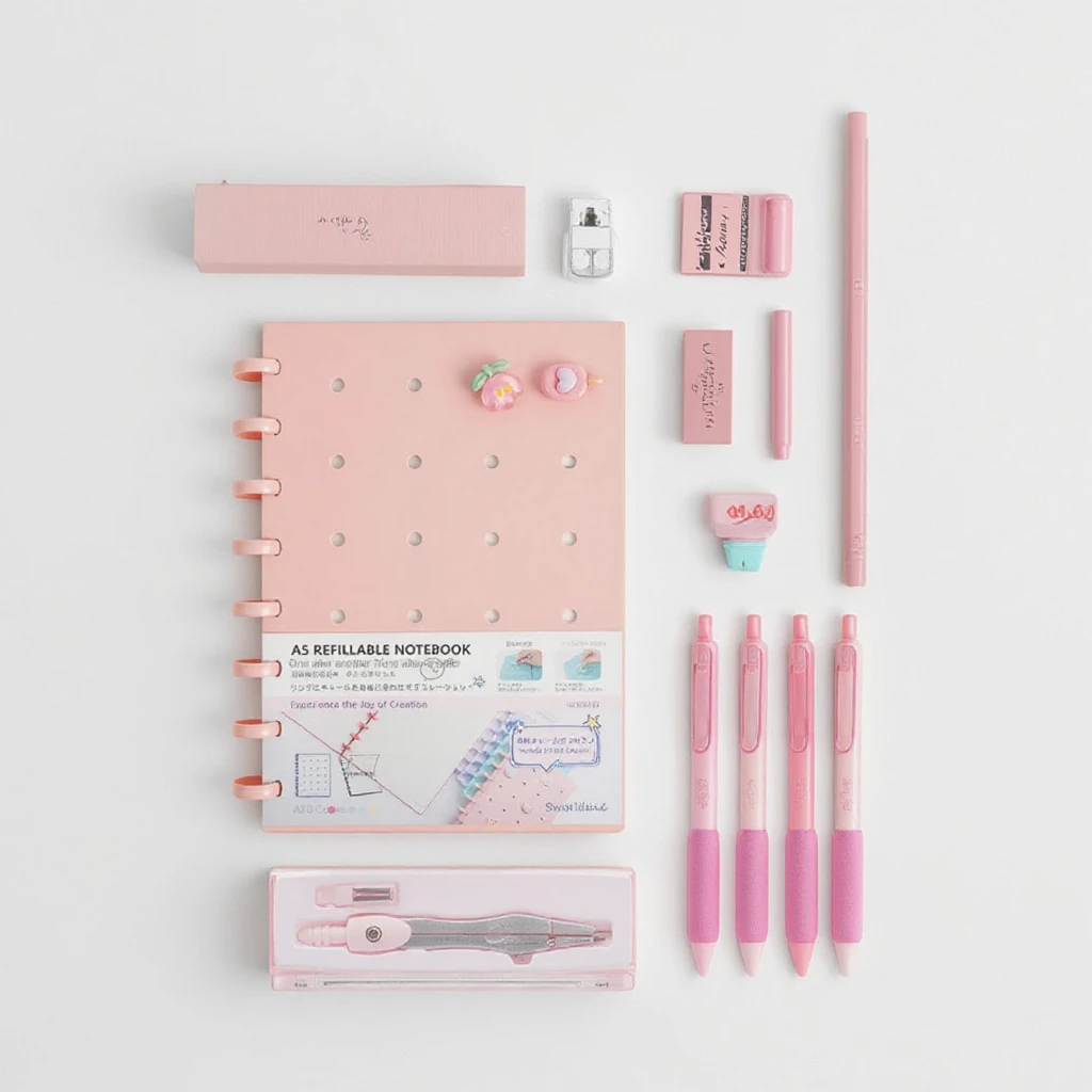 Hot Sale DIY for Girls DIY  Book Comb Stapler Combination New Gift Stationery Set