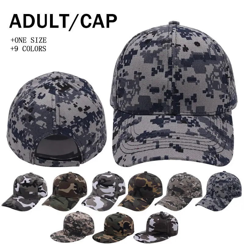 Custom LOGO Outdoor Jungle Fishing Hunting Camo Pattern Hat Military Vintage Tactical Camouflage Sport Baseball Caps