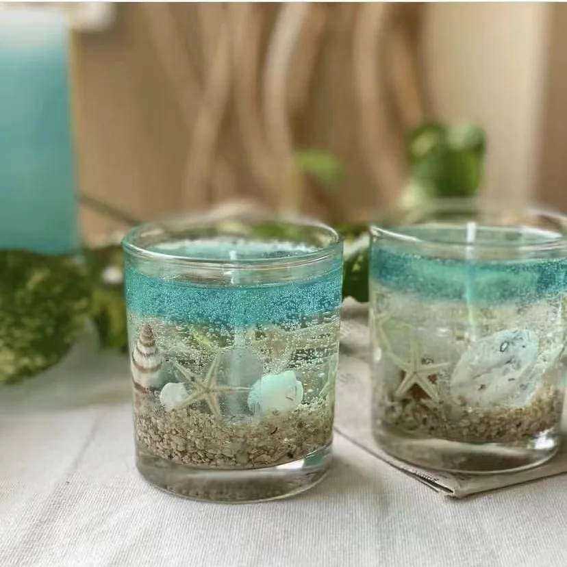 Uniquely Designed Soy Wax Aromatherapy Scented Candles Custom Ocean Shell Decorations with Cotton Wick for Home Use