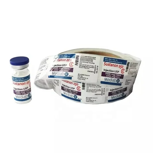 Pharma Labs Steroid Waterproof HGH 10Iu GHRP-6 Labels Stickers sticker label logo