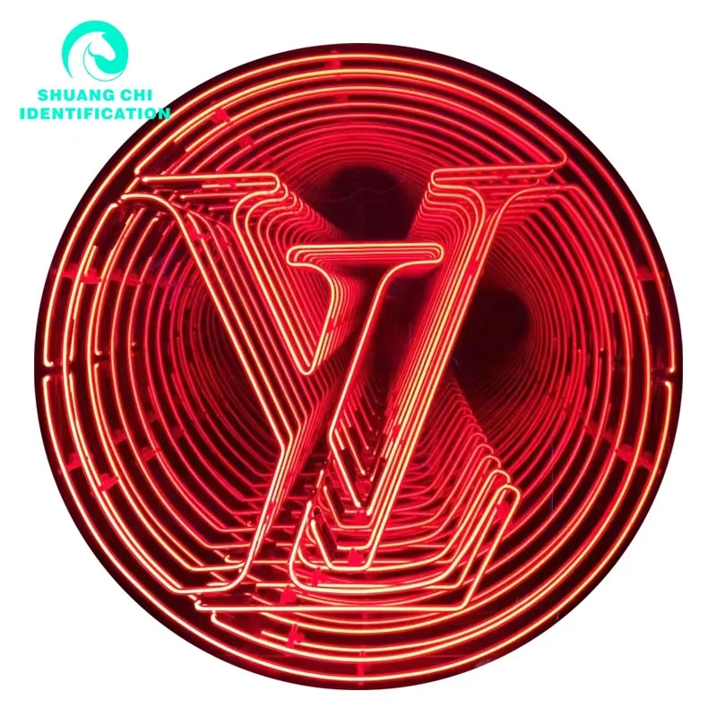 Technological light and shadow infinity Luminous character mirror neon art neon mirror For Multiple places