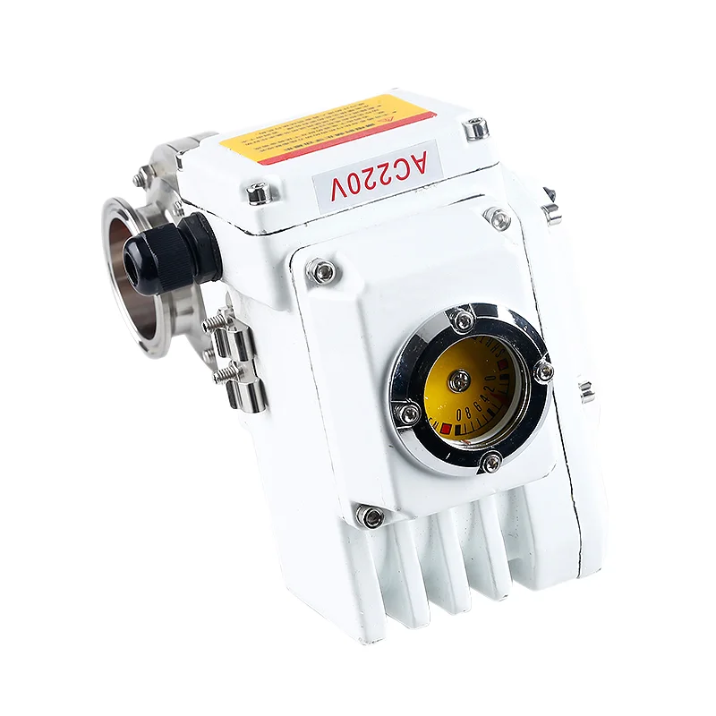 Sanitary electric quick release butterfly valve motorized motor butterfly valve electric drive actuator Tri clamp butte