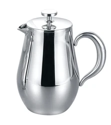 Stainless Steel French Press Cafetiere Double Wall Simple Manual Coffee Maker