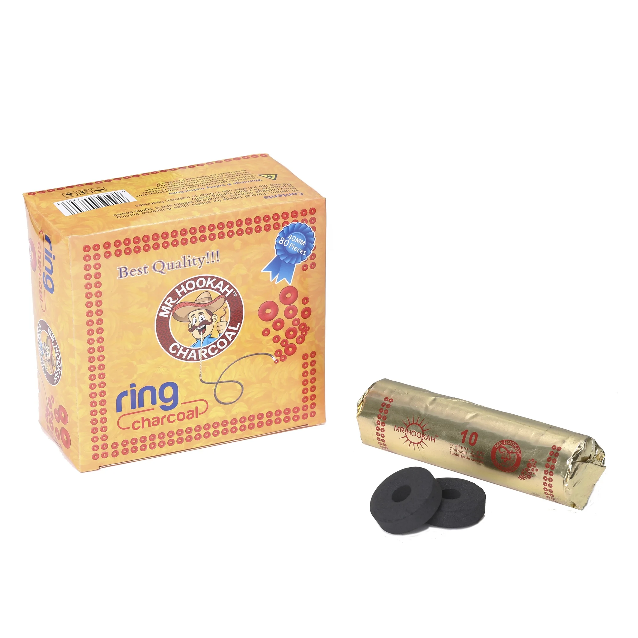 
Быстросжигающий фруктовый деревянный круглый уголь для кальяна 