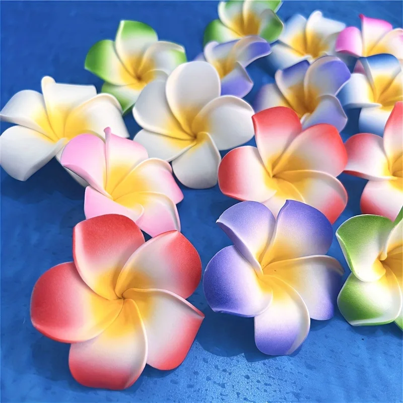 INS hot sale Plumeria multi size Artificial EVA foam Plumeria flower Heads For Wedding Outdoor
