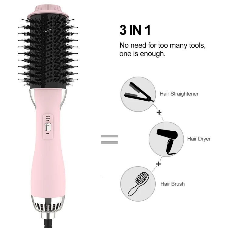 New arrive blow dryer brush salon quality one step hair blowout volumizer all in one dryer brush Wet/Dry styler for women