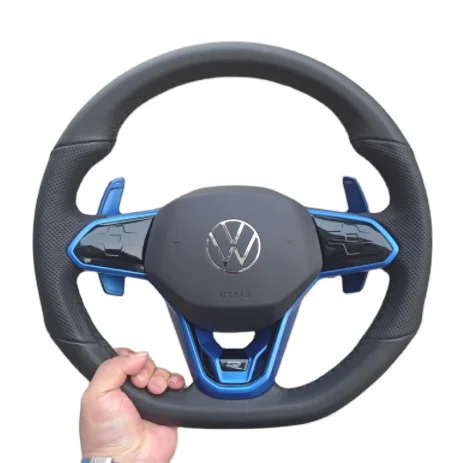 Sports style car steering wheel For Volkswagen Golf 7.5 GTI MK7 Polo GTS GTD GTE R Passat CC R-Line Carbon Fiber Steering Wheel