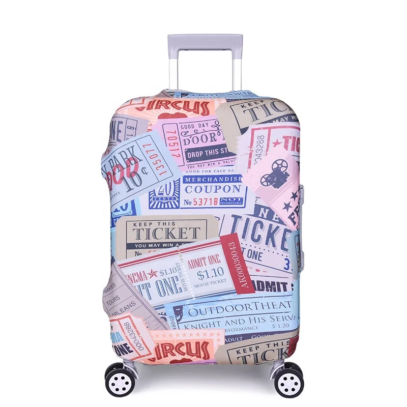 Spandex Luggage Cover Customized Logo Printed Suitcase Cover for Traveling Cases DIY Custom Stretch Animal Accessory Item Cool