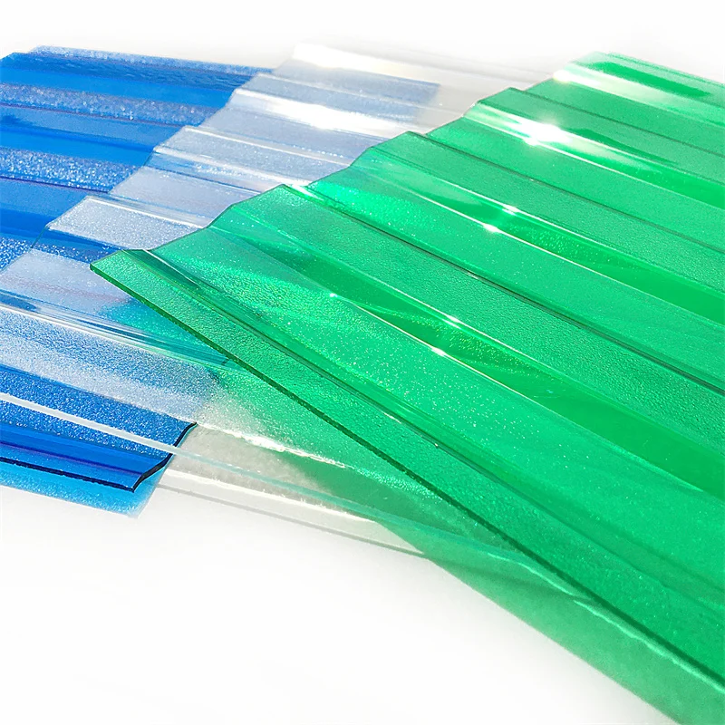 Low price high quality home outdoor application roof polycarbonate embossed corrugated roofing sheet