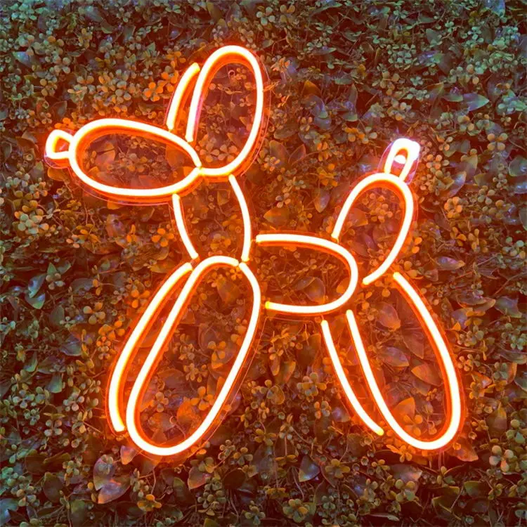 High quality customized ballon dog Led Neon sign waterproof luminous acrylic Led Rgb Colorful letters advertising