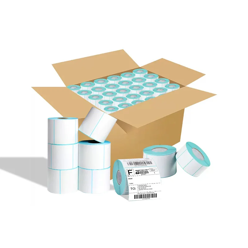 58x40 700 pcs 4 x 6 4x3 2x1inch 100x150 stack professional waterproof high quality sticker roll thermal shipping label