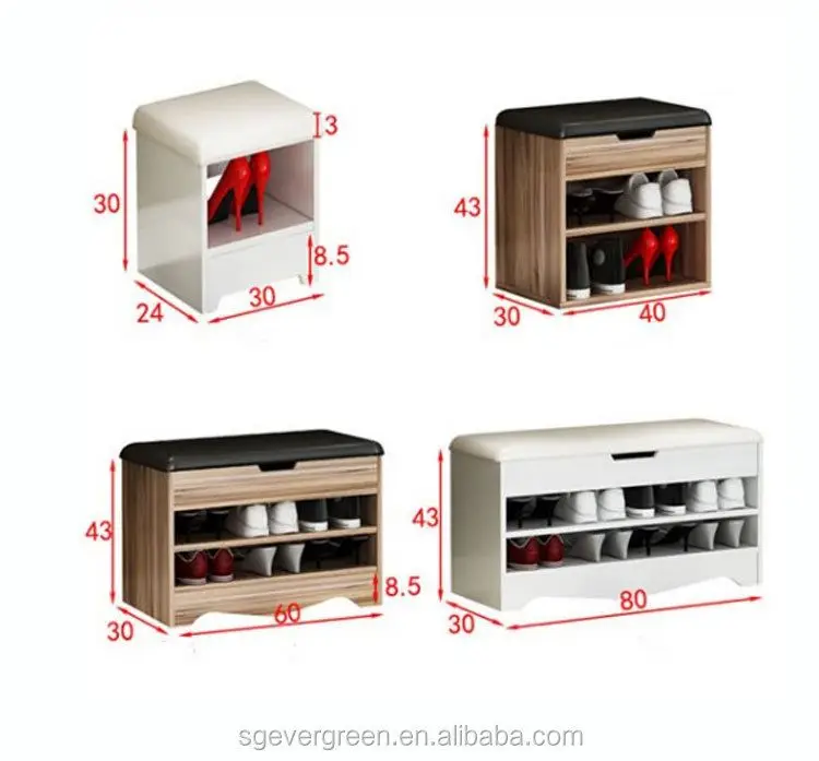 Современный дизайн простая стильная бутиковая стойка для обуви шкаф из МДФ искусственной кожи скамейка