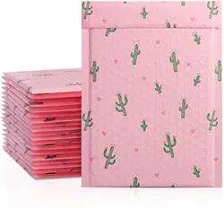 Custom Logo Rose Gold Metallic Mailer Shipping Envelope Padded Postal Satchels Bubble Poly Packaging Mailing Bag