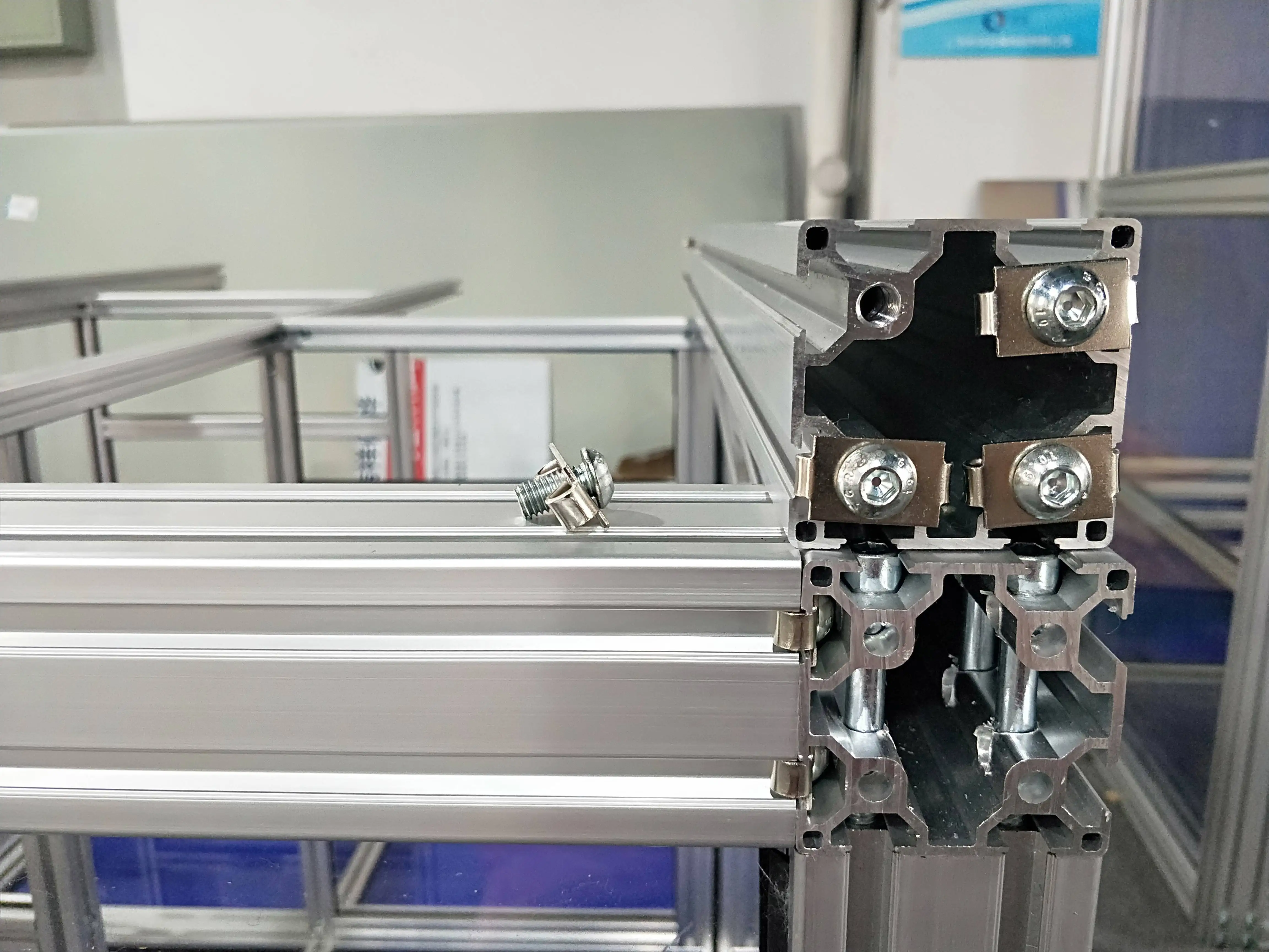 M6 M8 M12 Aluminum profile Elastic Fastener 2020 3030 4040 4545  T slot extrusion profile connector fastener joint set