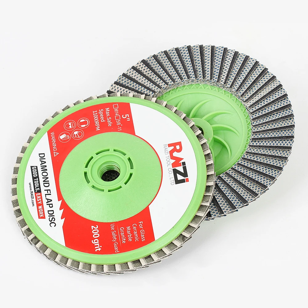 Raizi  Electroplated Diamond Flap Disc Grinding Wheels with plastic Backing