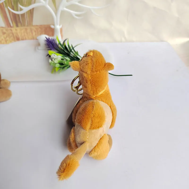 Wholesale Camel Keychain Stuffed Animals Toys Desert Key Chains Zoo Animals Keyring Claw Machine Plush Doll Camel Plush Keychain