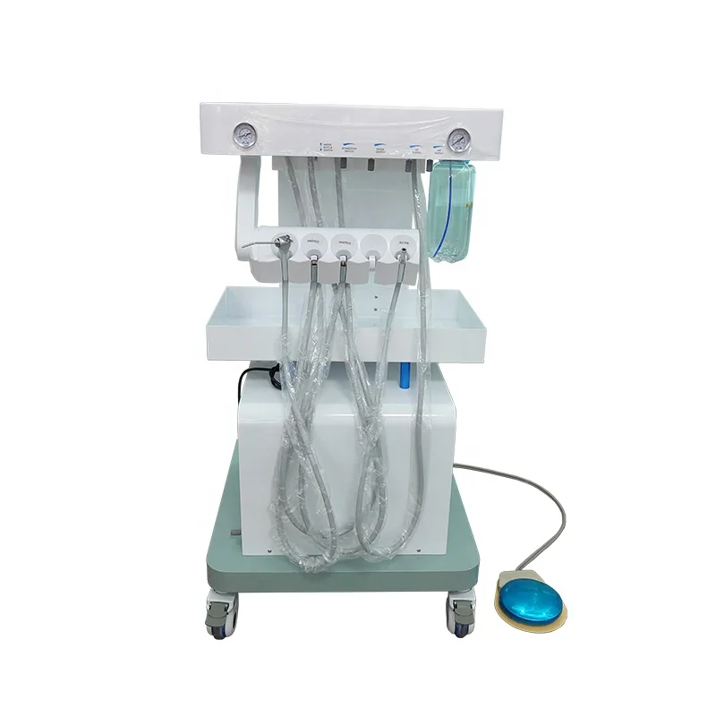 Mobile dental equipment trolley Portable Dental Unit Cart Dental Turbine Unit With Air Compressor Available