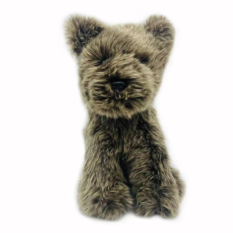 Best Made Soft Dog Brown Lifelike Stuffed Plush Dog Toy Realistic Plush Dog Toys