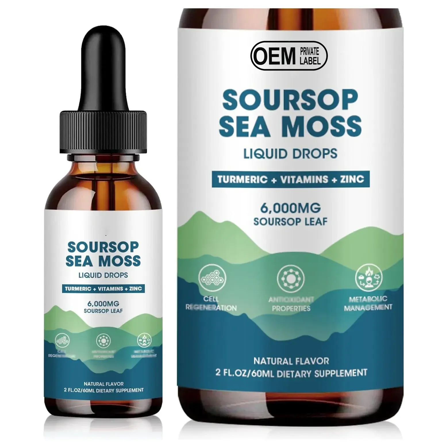 Private Label Organic Vegan Seamoss Oil Drops Irish Sea Moss Liquid
