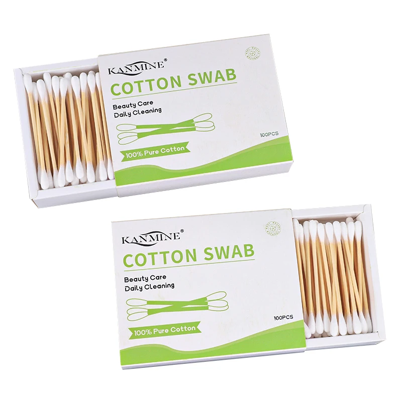 Double headed eco cotton swab lip tint tattoo lipstick