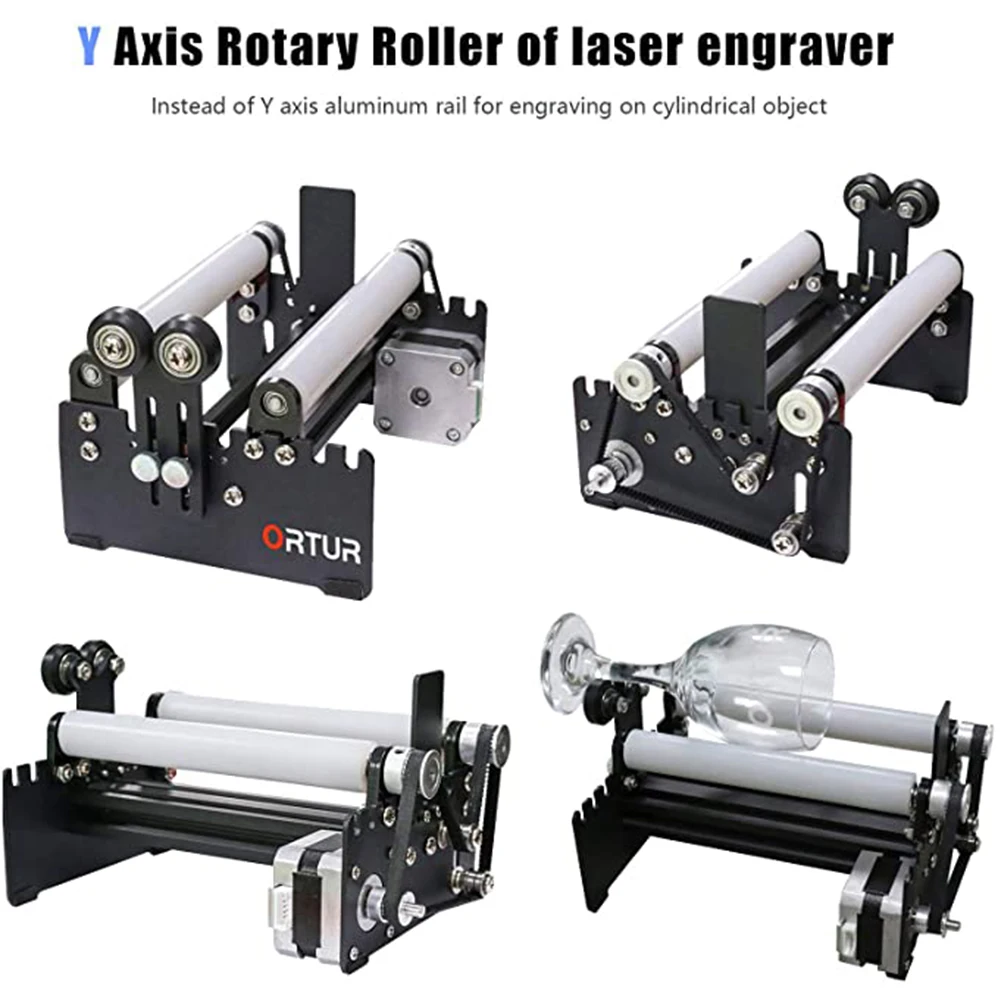 Ortur Laser Engraving Machine with Rotary Table Laser Engraver Desktop DIY Logo Laser Engraving Machine