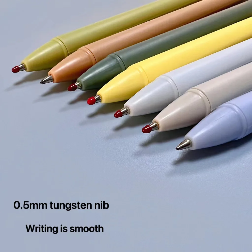 New Multi-color Simple Candy-colored Ballpoint Pen with Custom Logo Click-action Neutral Pen for Advertising Gifts 0.5mm Pen