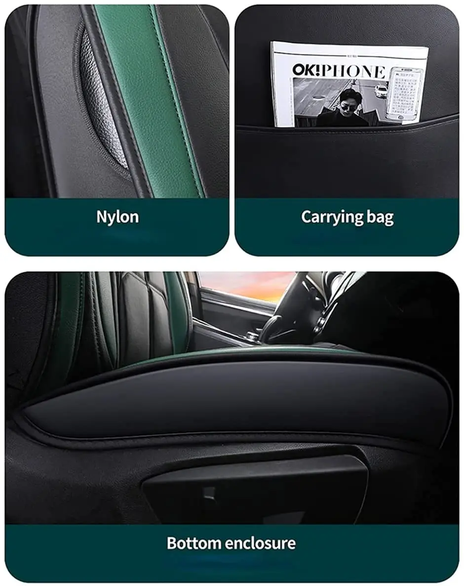 Universal PU Leather Car Seat Covers Full Set Protector Cushion Covers Universal Fit for Renault Captur