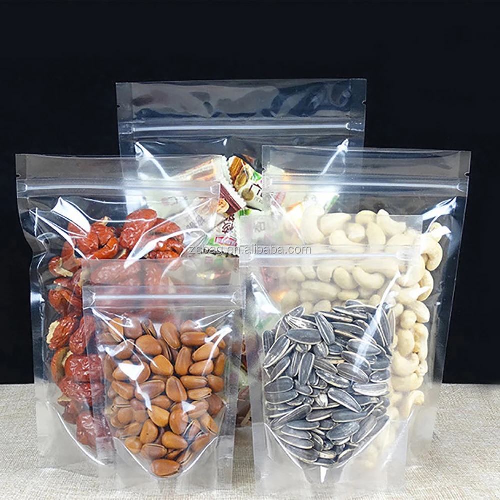 
Moistureproof PE Plastic Bags Snack Food Packaging Storage Ploybag Boxpouch with Air Degassing One Way Valve Pocket 