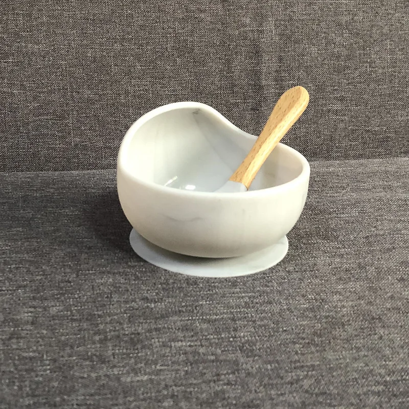 Divided Food Feeding Bowl Silicone Baby Tableware Kids Dinner Suction Cup Baby Silicone Tableware Plate Bowl Set