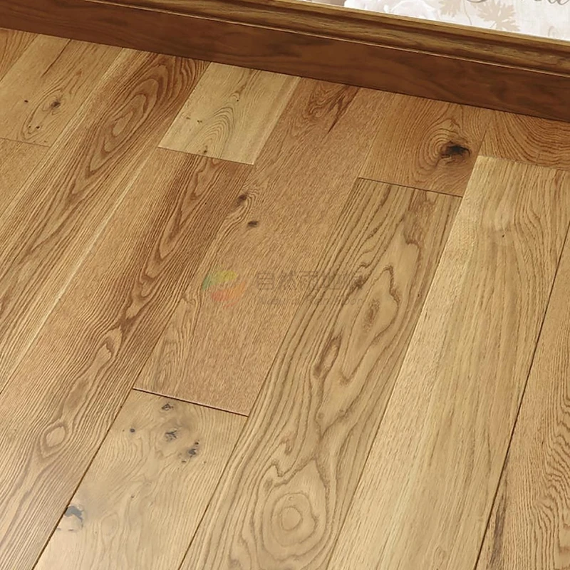 Moisture-Proof Design Wire Brushed Woodfloor Light Gray Quartz Color Flooring