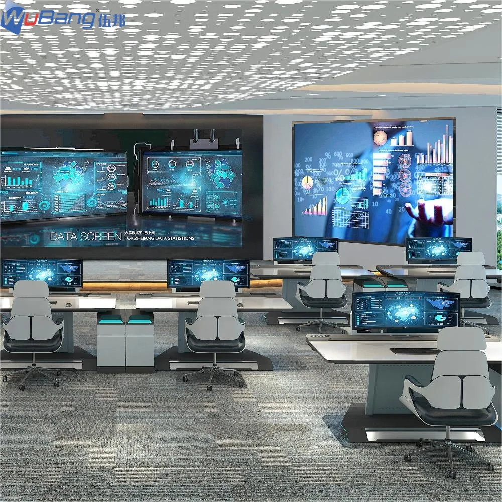 Устойчивая решаемая консоль управления светодиодная подсветка, Высококачественная мебель, диспетчерская консоль