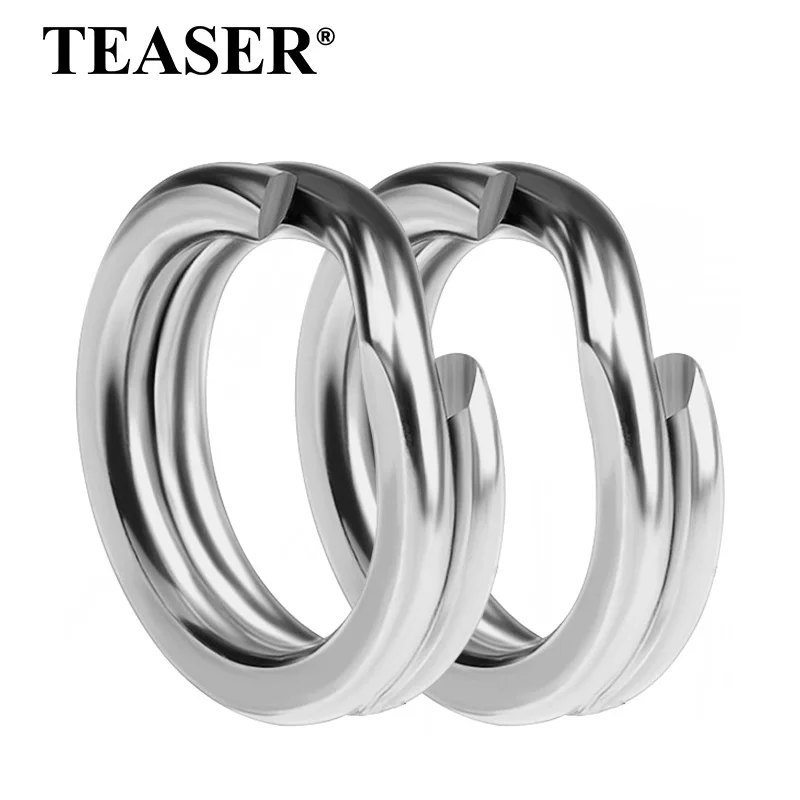 HT001 1000pcs Various Sizes Stainless Steel Fishing Split Rings Double Loop Line Connector Fishing Accessories