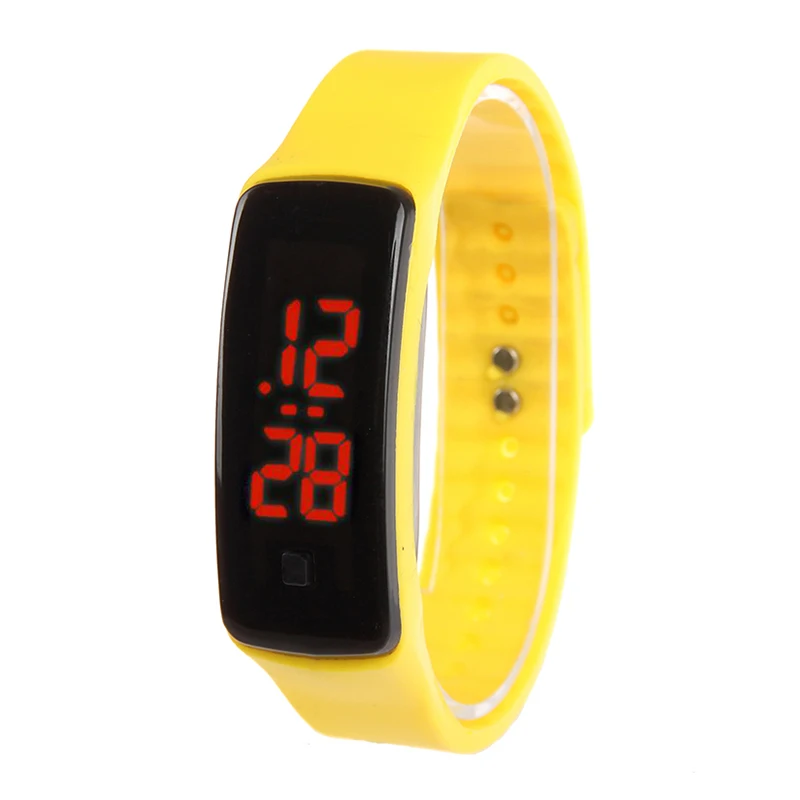 
Children Watch Fashion Silicone Wristband Bracelet Light weight Soft Fitness Sports Men Women LED Watch 